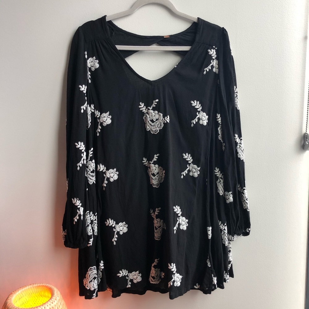 Free People Emma Embroidered Tunic Dress